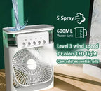 Portable 3-in-1 Air Cooler with LED Night Light Function for Home and Office ❄️